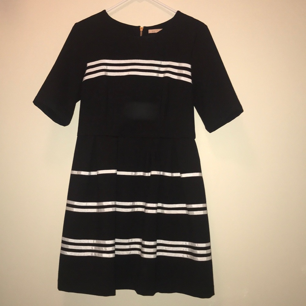 Black with white stripe dress